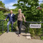 Chris and Fiona Royfe, Yorkshire assistant county organisers at the National Garden Scheme, get a sneak preview of the tour to be offered to those visiting the Maggie's Leeds centre this weekend. Picture: Tony Johnson