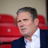 Labour leader Sir Keir Starmer on a visit to Batley today (Thursday). Photo: Getty Images