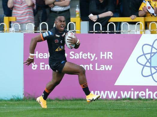 Teenager Jason Qareqare scored with his first touch in Super League. Picture by Ed Sykes/SWpix.com.