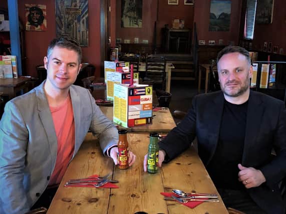 Mojo Sauce has netted supermarket support from the Co-op. Pictured: James Homer, left, with Seb McGowan.