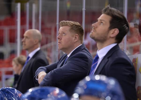 INTERESTED: Pete Russell, pictured on the GB bench with asistants Corey Neilson and Adam Keeffe. Picture: Dean Woolley.