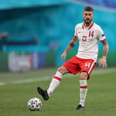 Leeds United midfielder Mateusz Klich in action for Poland at the Euros. Pic: Getty