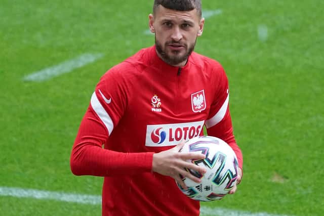 Leeds United's Poland international midfielder Mateusz Klich. Photo by JANEK SKARZYNSKI/AFP via Getty Images.