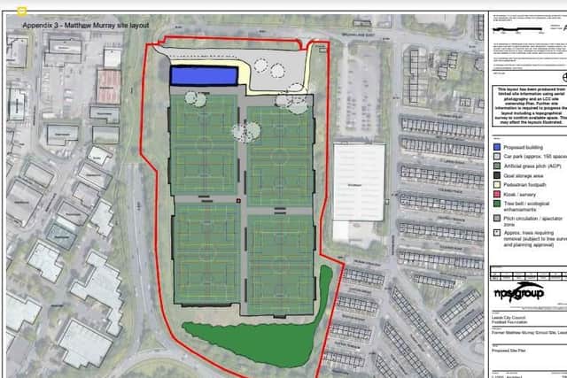 NEW SITE - The Parklife scheme has been given a proposed new home at the former Matthew Murray site, where Leeds United will no longer be building a training ground. Pic: Leeds Council