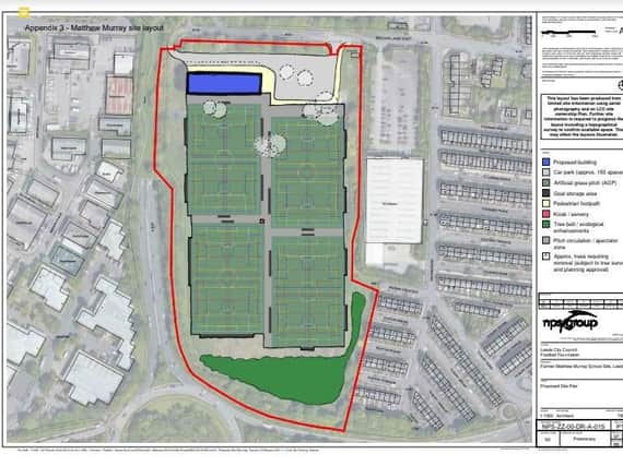 NEW SITE - The Parklife scheme has been given a proposed new home at the former Matthew Murray site, where Leeds United will no longer be building a training ground. Pic: Leeds Council