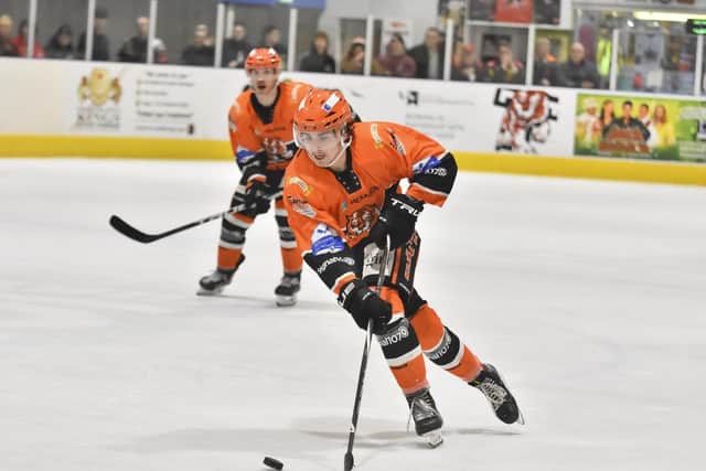 RECOMMENDATION: Brandon Whistle, above, was impressed with Leeds Knights new signing Ross kennedy when the pair played together at Telford Tigers in the 2019-20 season. Picture courtesy of Steve Brodie.