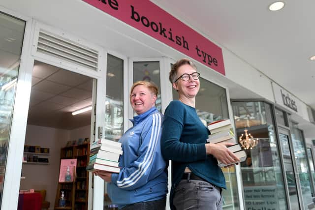 The Bookish Type customers receive a friendly welcome from owners Nicola Hargrave (left), 46, and Ray Larman, 47