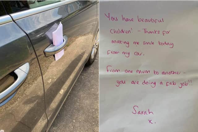 Genevieve Spark returned to her car on Tuesday (June 15) to discover the note having had a tough morning.