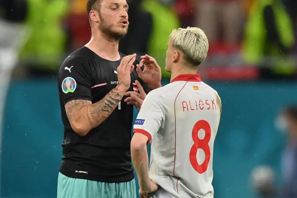 Marko Arnautovic has now been banned by UEFA for an outburst at Gjanni Alioski. Pic: Getty