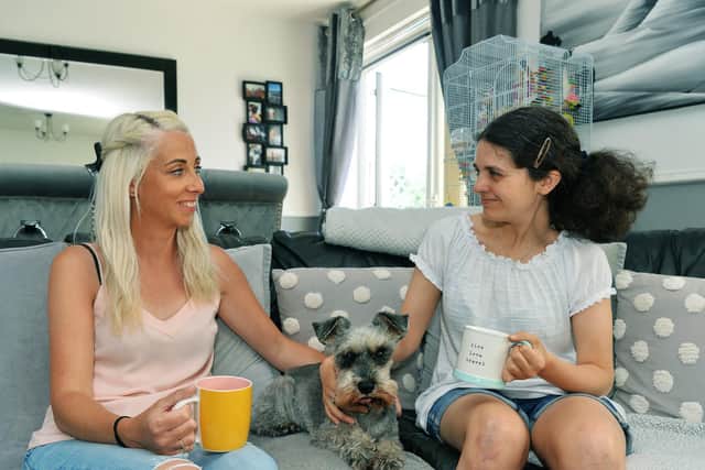 Mum-of-two Lyndsey Shaw, (left) has been a Shared Lives Carer since 2007. This week she has service user Heather Wilkinson staying with her.  Picture: Jonathan Gawthorpe