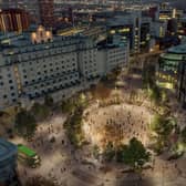 An artist's impression of the plans for city square.