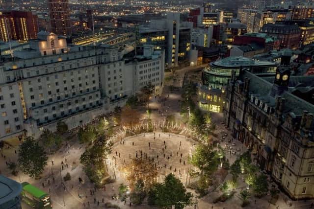 An artist's impression of the plans for city square.