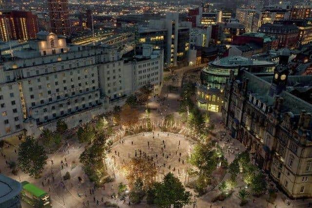 An artist's impression of the plans for city square.