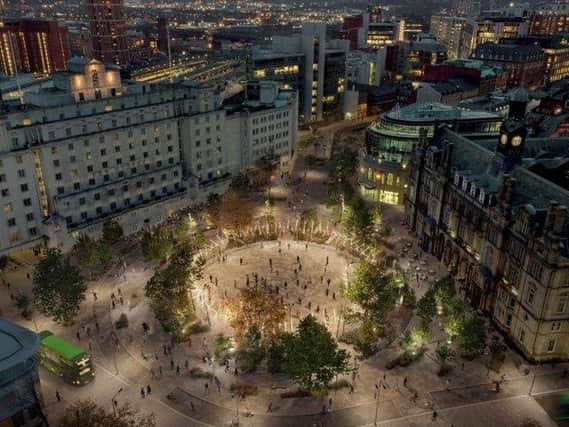 An artist's impression of the plans for city square.