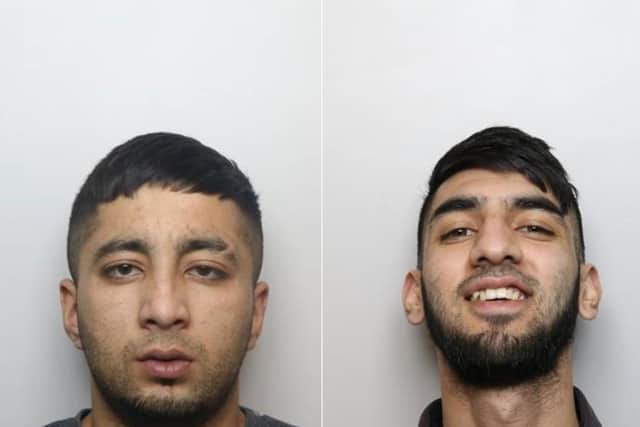Zeshaam Khan (left) and Khawaar Awan were given extended jailed sentences for attempted murder after shots were fired at a house in Pudsey.