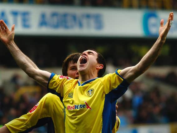 Andy Hughes celebrates scoring against Millwall at The Den in April 2008. PIC: Varley Picture Agency