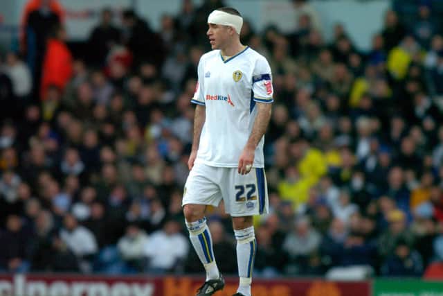 Andrew Hughes returns to the action after having medical attention on a head injury against Tranmere Rovers in February 2008. PIC: James Hardisty