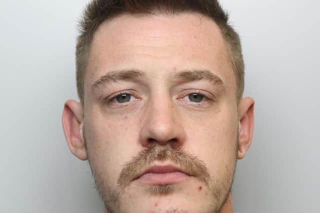 Nathan Christie was jailed for 21 months for attacking a woman with a glass and punching a man during violence at a pub in Hunslet.