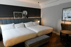 One of the bedrooms inside the newly refurbished Queens Hotel.