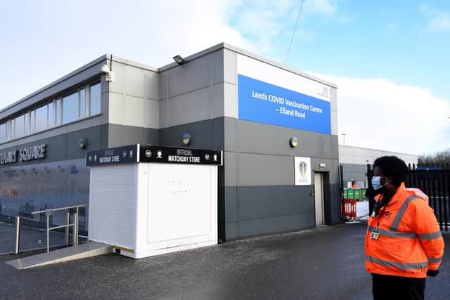 The vaccination centre at Elland Road