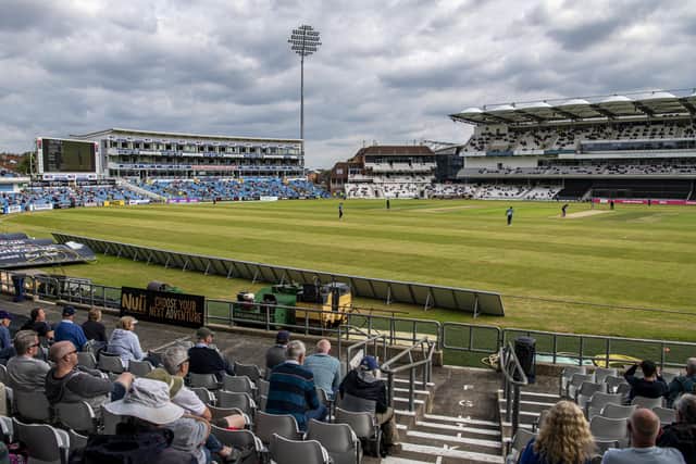 Yorkshire cricket supporters back in the ground at Headingley Stadium after the easing of Covid-19 restrictions.   Picture Tony Johnson
