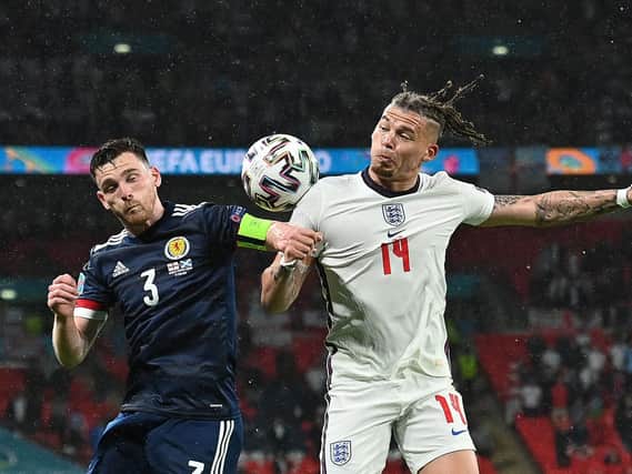 GOOD VALUE - Leeds United's Kalvin Phillips has nine points in the UEFA Euro 2020 Fantasy Football game thanks to his involvement for England in their first two games and an assist for Raheem Sterling's winner against Croatia. Pic: Getty