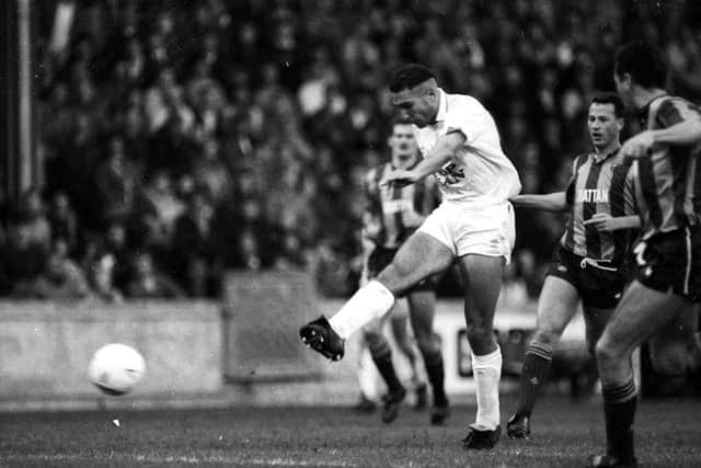 Vinnie Jones in action for Leeds United.