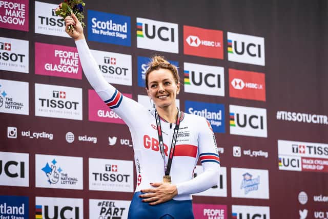 Katy Marchant of Great Britain wins Gold in the Women’s Keirin in Glasgiow in 2019 (Picture: Alex Whitehead/SWpix.com)