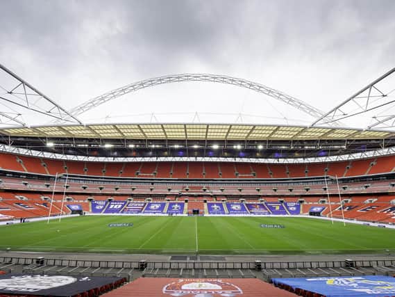 After last year's behind closed doors final, Wembley will welcome up to 45,000 fans for next month's1895 Cup and Challenge Cup showpieces. Picture by Allan McKenzie/SWpix.com.