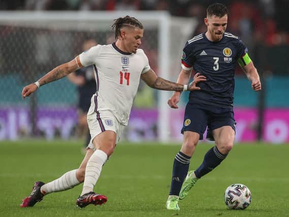 GROUP FINALE - Leeds United's Kalvin Phillips and England take on Czech Republic tonight while Scotland and Liam Cooper face Croatia. Pic: Getty