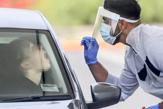 A person is tested for coronavirus (photo: PA Wire)