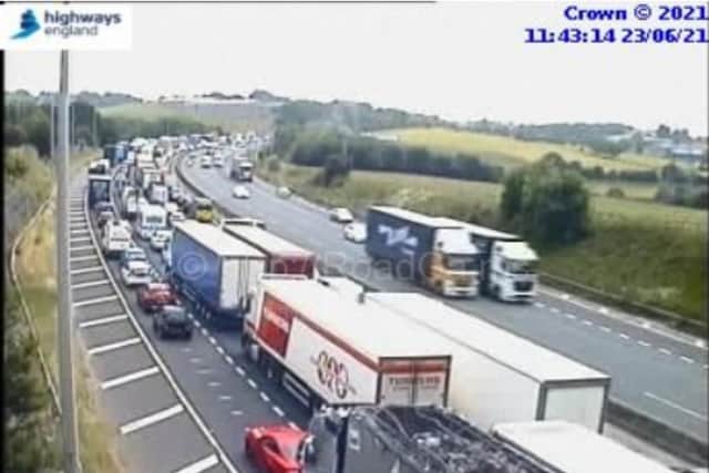 There are delays of more than 35 minutes (Photo: MotorwayCameras.co.uk)
