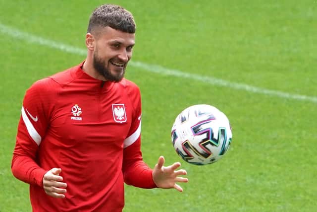 CRUNCH TIME: For Leeds United midfielder Mateusz Klich, above, with Poland. Photo by JANEK SKARZYNSKI/AFP via Getty Images.