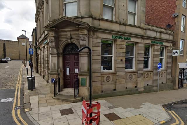 The Lloyds Bank branch in Queen Street, Morley, is among two Leeds branches earmarked for closure. Picture: Google