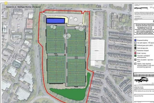 The Parklife scheme has been given a proposed new home at the former Matthew Murray site, where Leeds United will no longer be building a training ground. Pic: Leeds Council
