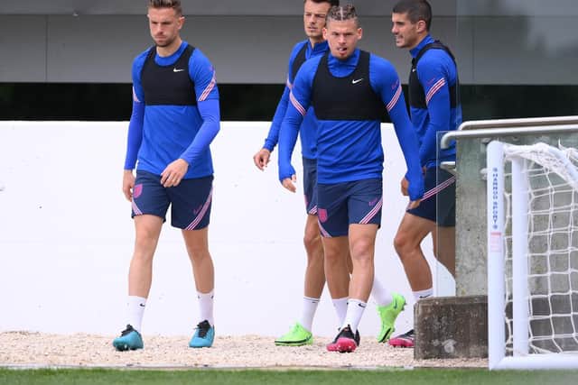 BIG PLAYERS - England veteran Jordan Henderson has backed Leeds United's Kalvin Phillips to continue to play a major role at Euro 2020. Pic: Getty