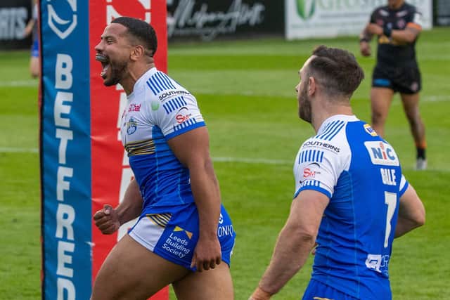 Kruise Leeming, left and Luke Gale are two of five Rhinos players on international duty. Picture by Bruce Rollinson.