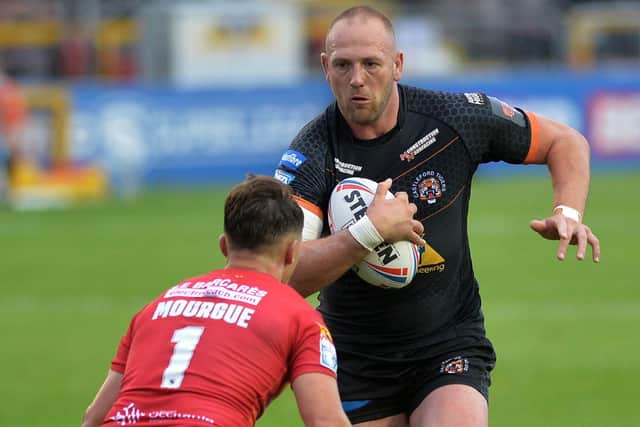 Unusual role: Castleford forward Liam Watts, was named at stand-off against Catalans. Picture: Jonathan Gawthorpe