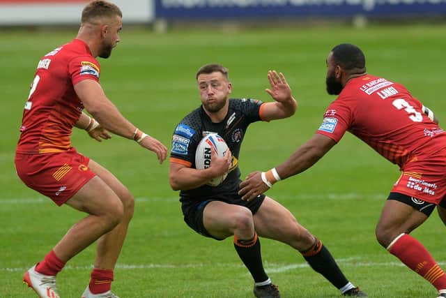 Closing in: Castleford's Danny Richardson looks for space.  Picture: Jonathan Gawthorpe