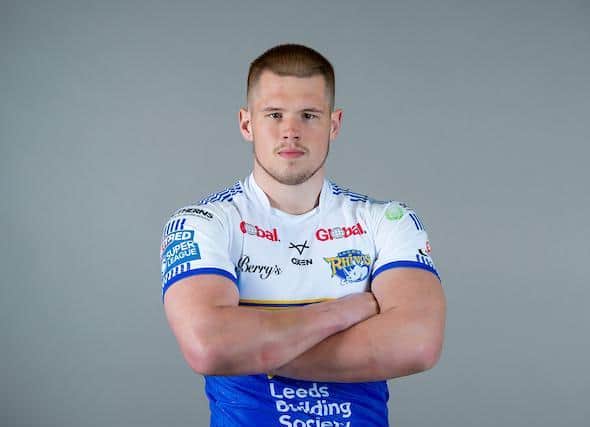 Tom Holroyd could make his first appearance of the season for Rhinos at Salford. Picture by Allan McKenzie/SWpix.com.