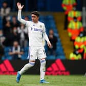 Pablo Hernandez waves to the Elland Road faithful as he leaves the pitch during his last game for the club. PIC: Getty