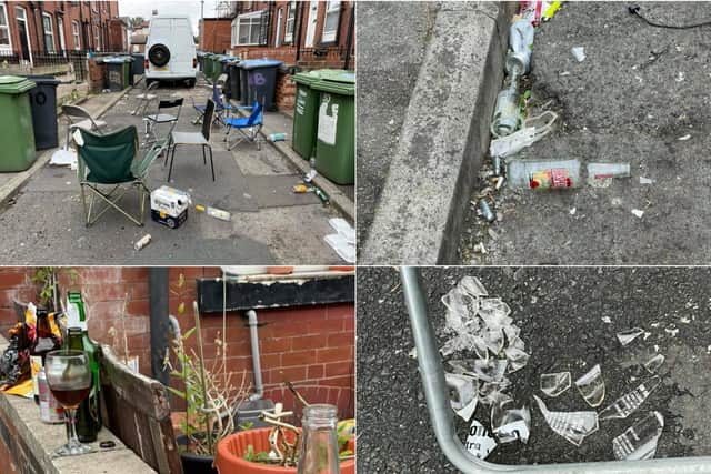 Sukhvir Thethi, 51, posted the photographs of the damage on local Leeds forum Leedsplace - much to the horror of residents of the area.