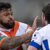 Hunslet's Jordan Andrade who scored two tries in the League One win over West Wales Raiders. Picture: Tony Johnson/JPIMedia.
