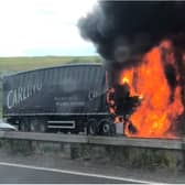 The Carling lorry on fire this afternoon
cc @HonigUk