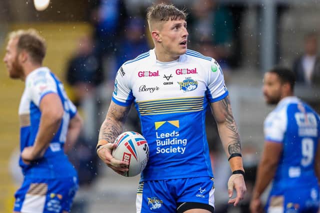 Liam Sutcliffe is back in the Leeds Rhinos squad to face Leigh Centurions. Picture: Alex Whitehead/SWpix.com.
