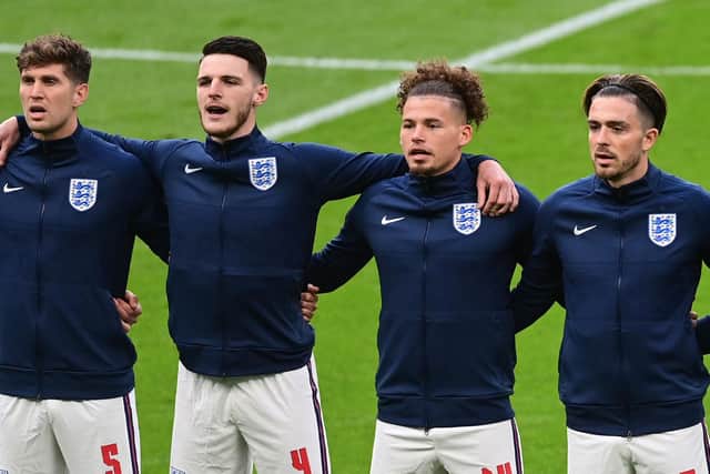 MIDFIELD PARTNERS - West Ham United's Declan Rice and Leeds United's Kalvin Phillips have formed a solid partnership for England at Euro 2020. Pic: Getty