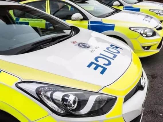 Police cars stock image