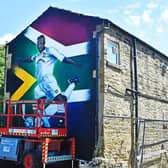 Leeds United mural recognising Lucas Radebe has been unveiled in Chapel Allerton. Pic: Steve Riding