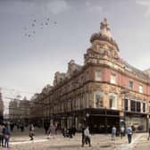 Plans submitted for the iconic Briggate landmark by Orchard Street Investment Management, and will include the redevelopment of the existing building while also adding a rooftop extension.