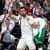 Goodbye, for now:  Andy Murray waves to the crowd after his third-round defeat against Denis Shapovalov on day five of Wimbledon. Picture: Adam Davy/PA.